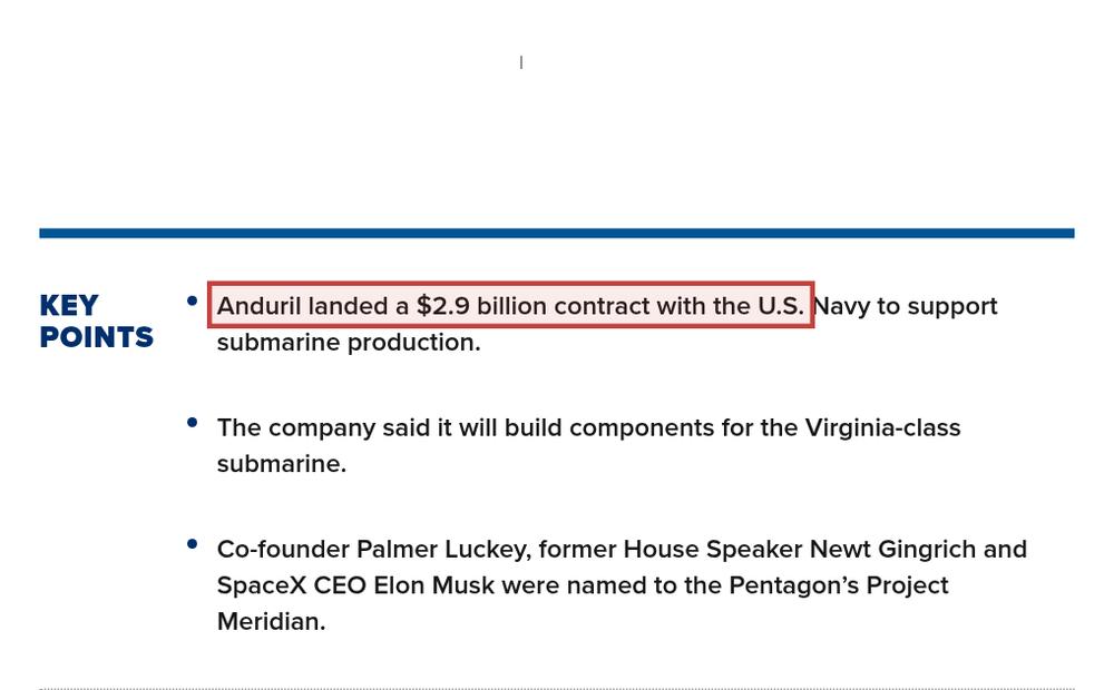 Screenshot of the source on cnbc.com, with the key passage boxed in red