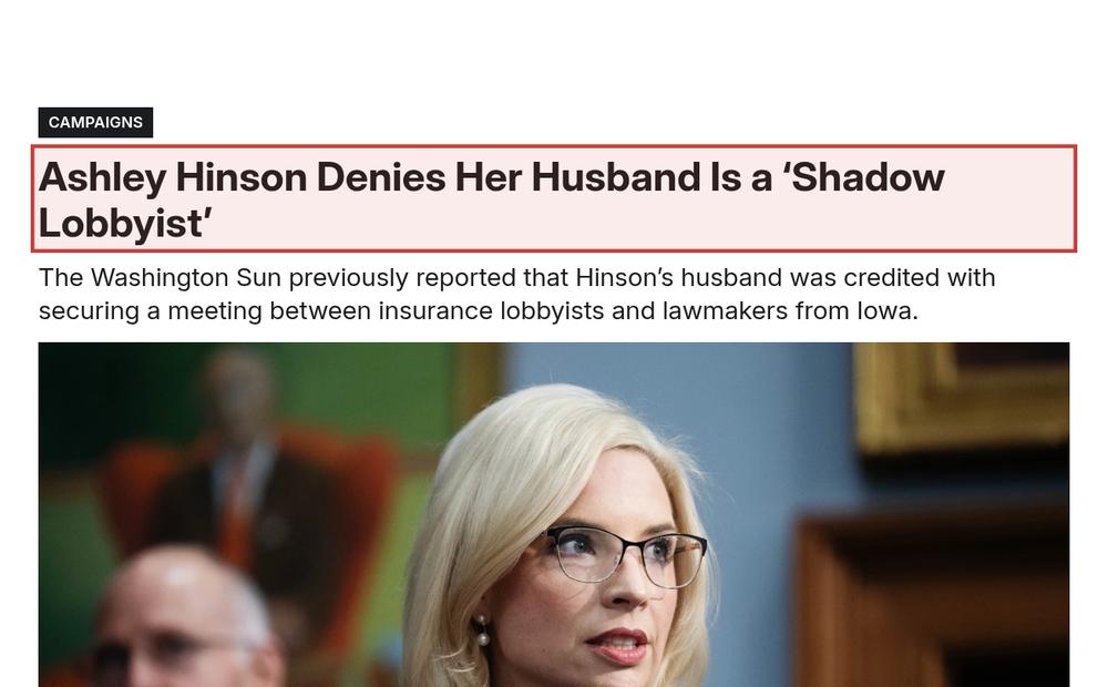 Screenshot of the source on washingtonsun.com, with the key passage boxed in red