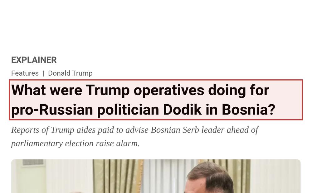 Screenshot of the source on aljazeera.com, with the key passage boxed in red