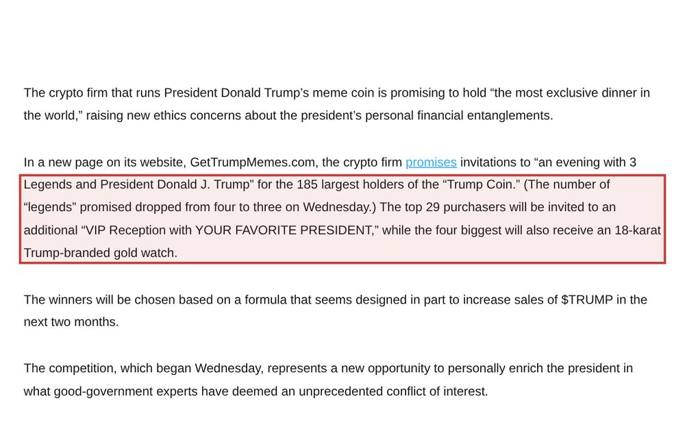 Screenshot of the source on washingtonsun.com, with the key passage boxed in red