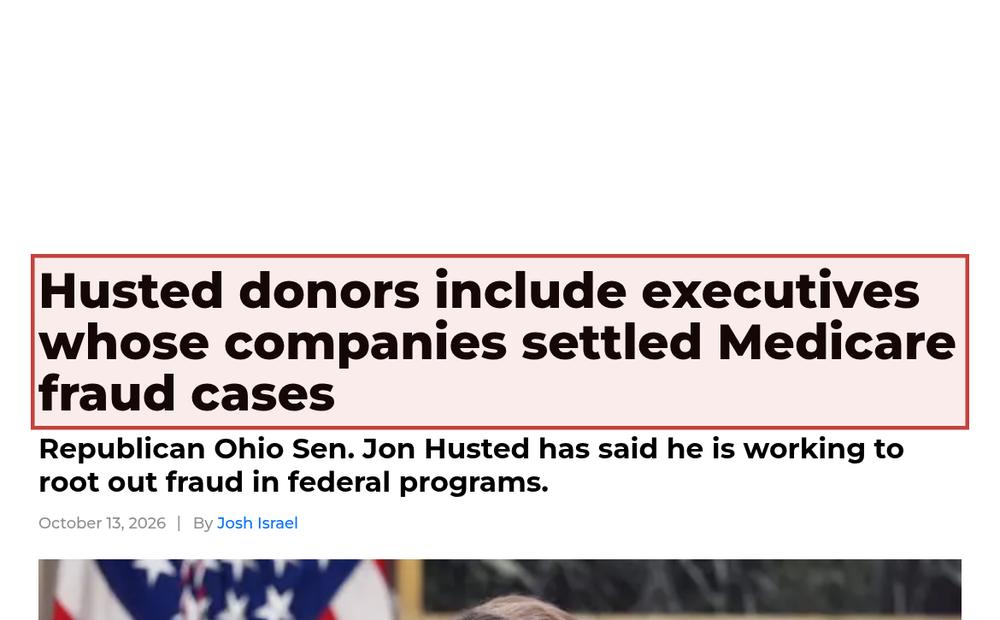 Screenshot of the source on ohioindependent.com, with the key passage boxed in red