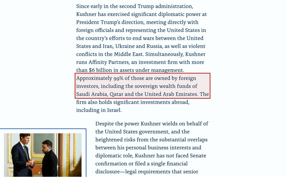Screenshot of the source on citizensforethics.org, with the key passage boxed in red