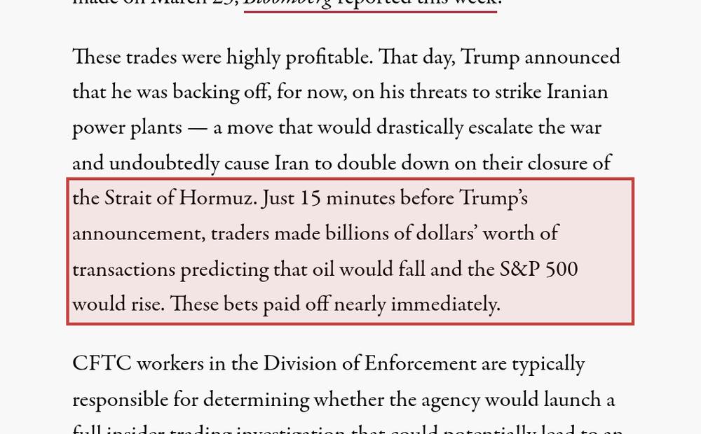 Screenshot of the source on truthout.org, with the key passage boxed in red