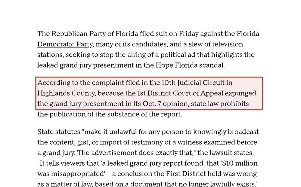 Screenshot of the source on cbsnews.com, with the key passage boxed in red